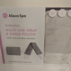 Alieva Spa Calming Sinus Pillow & Relieving Back Wrap Lavender Heat/Cold Therapy